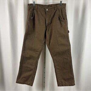 Craftsman 36 x 30 Chocolate Brown Workwear Dungaree Pants Outdoor Heavy Duty